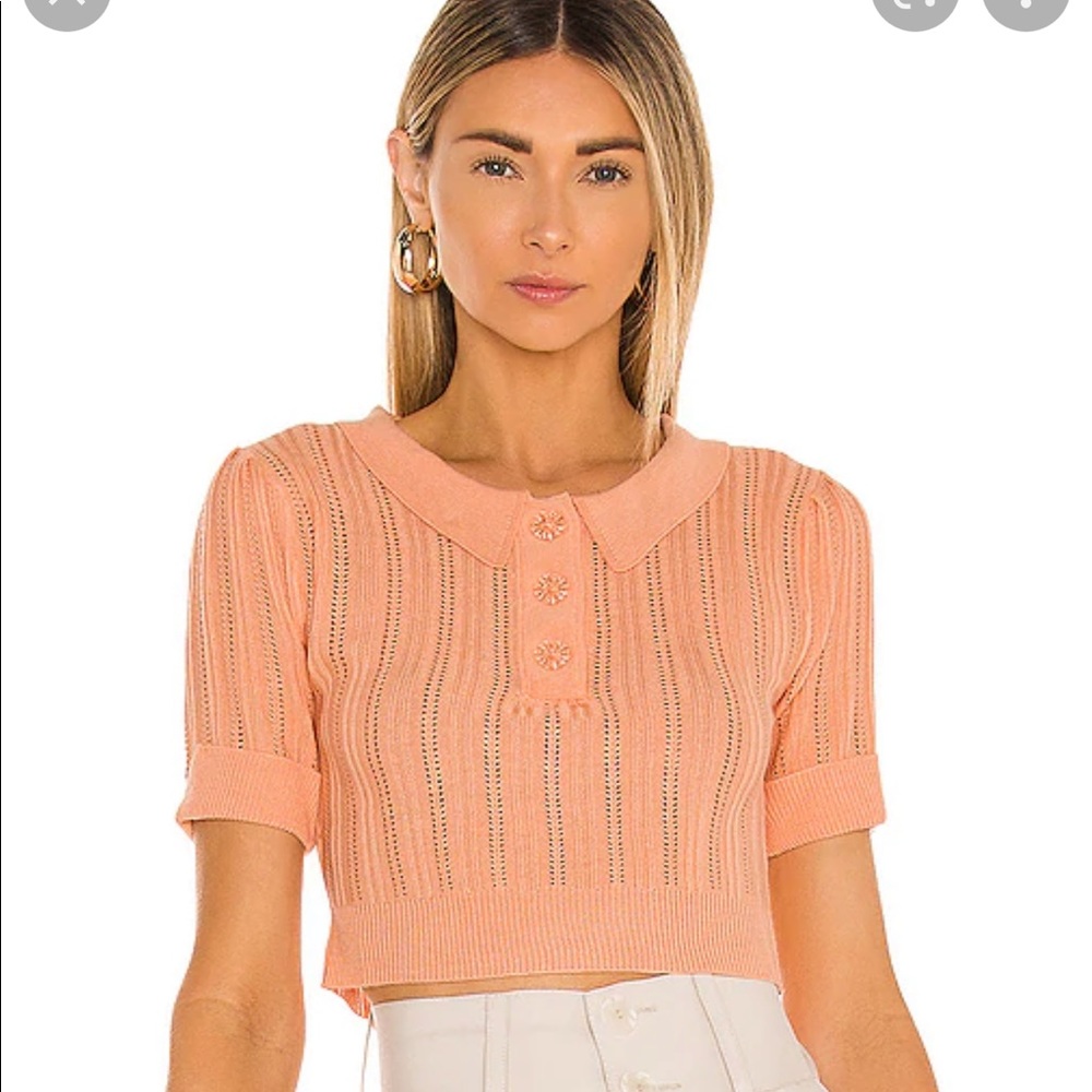 For Love and Lemons Phoebe Pointelle Polo